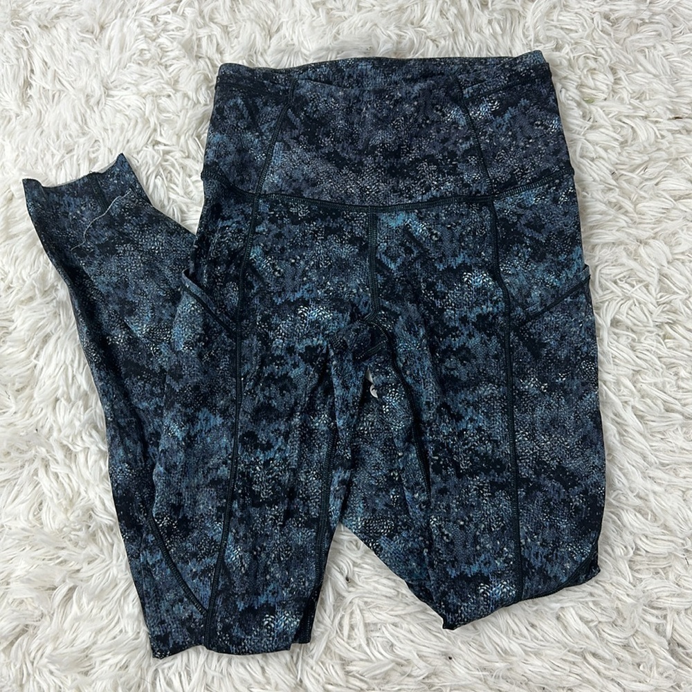 Lululemon Fast And Free 7/8 Tight Fairisle Multi Black